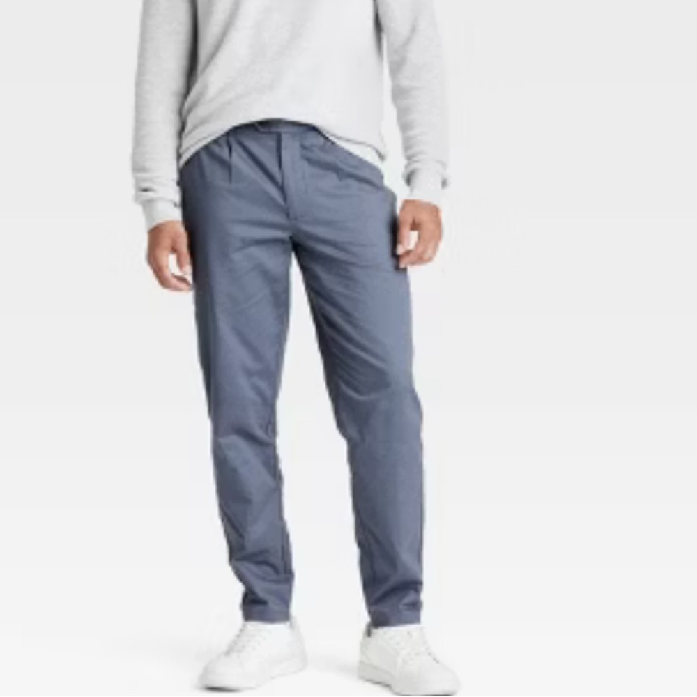Men's Goodfellow & Co Gray Pleated Chino Pants Sz 33X30 NWT